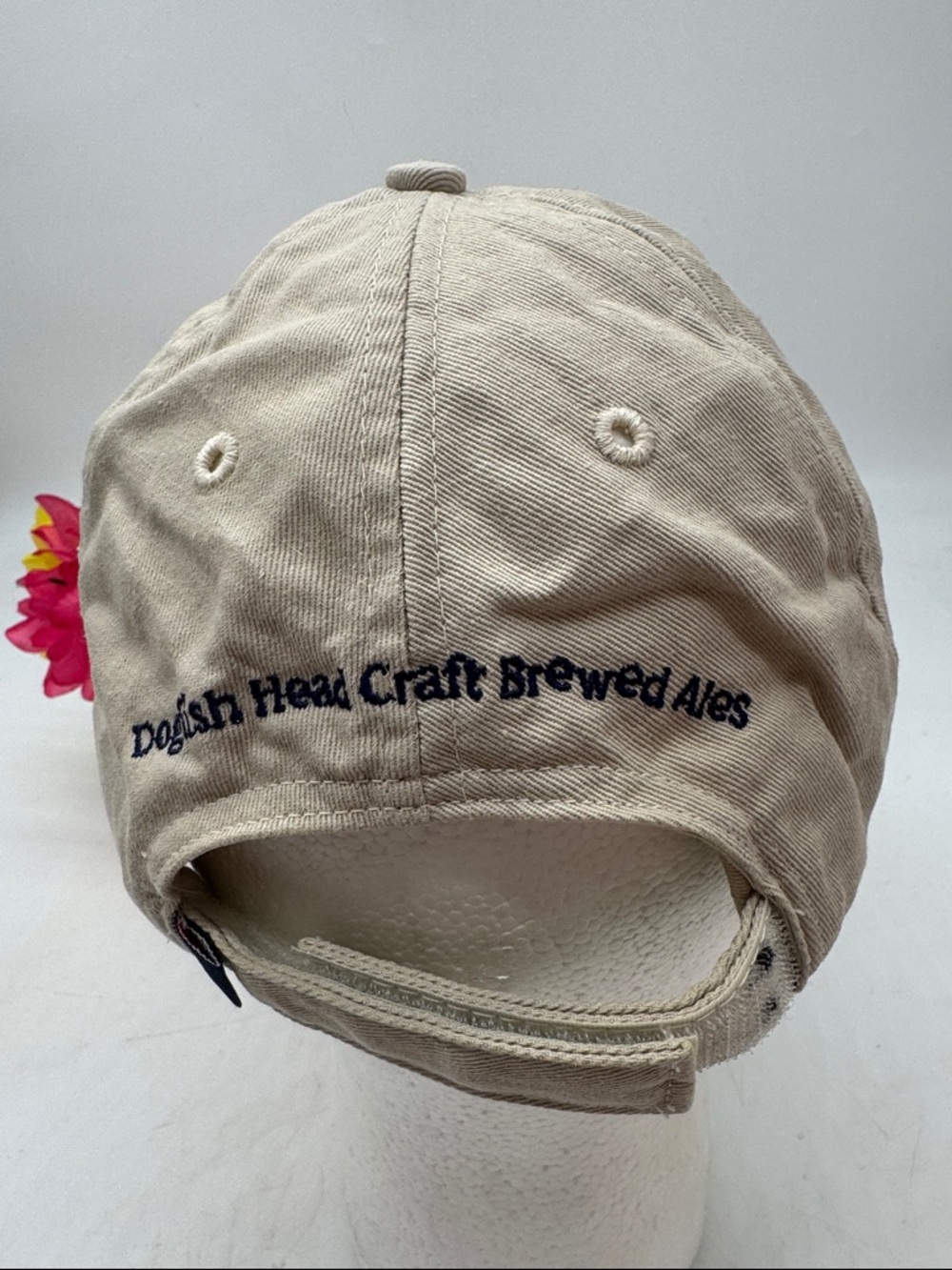 Khaki Baseball Cap with Navy Shark Patch - Picture 3 of 5
